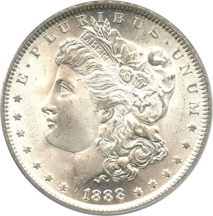 image for: 1888 $1 PCGS/CAC MS64 (VAM-11, Doubled Ear)