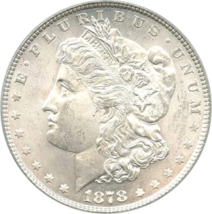 image for: 1878 7/8TF $1 PCGS/CAC MS63 (Weak, VAM-33, Double Legs)