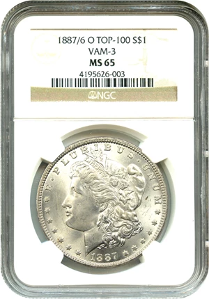 image for: 1887/6-O $1 NGC MS65 (VAM-3, Top 100)