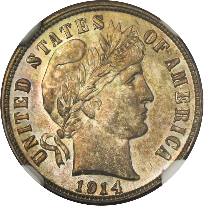 image for: 1914-S 10c NGC MS65 (Highland Collection) - Vault Value!