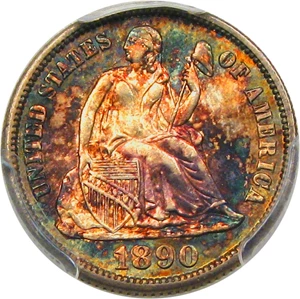 image for: 1890-S 10c PCGS/CAC MS64 - Vault Value!