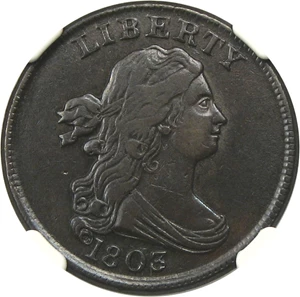 image for: 1803 1/2c PCGS AU55