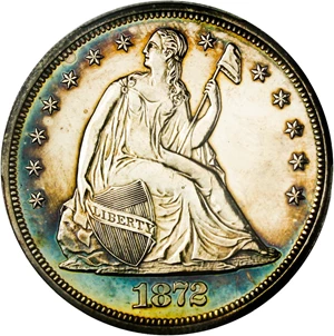 image for: 1872 $1 PCGS Proof 61