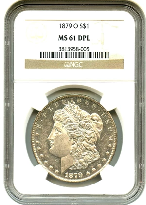 image for: 1879-O $1 NGC MS61 DMPL