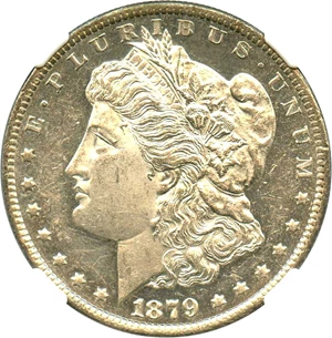 image for: 1879-O $1 NGC MS61 DMPL