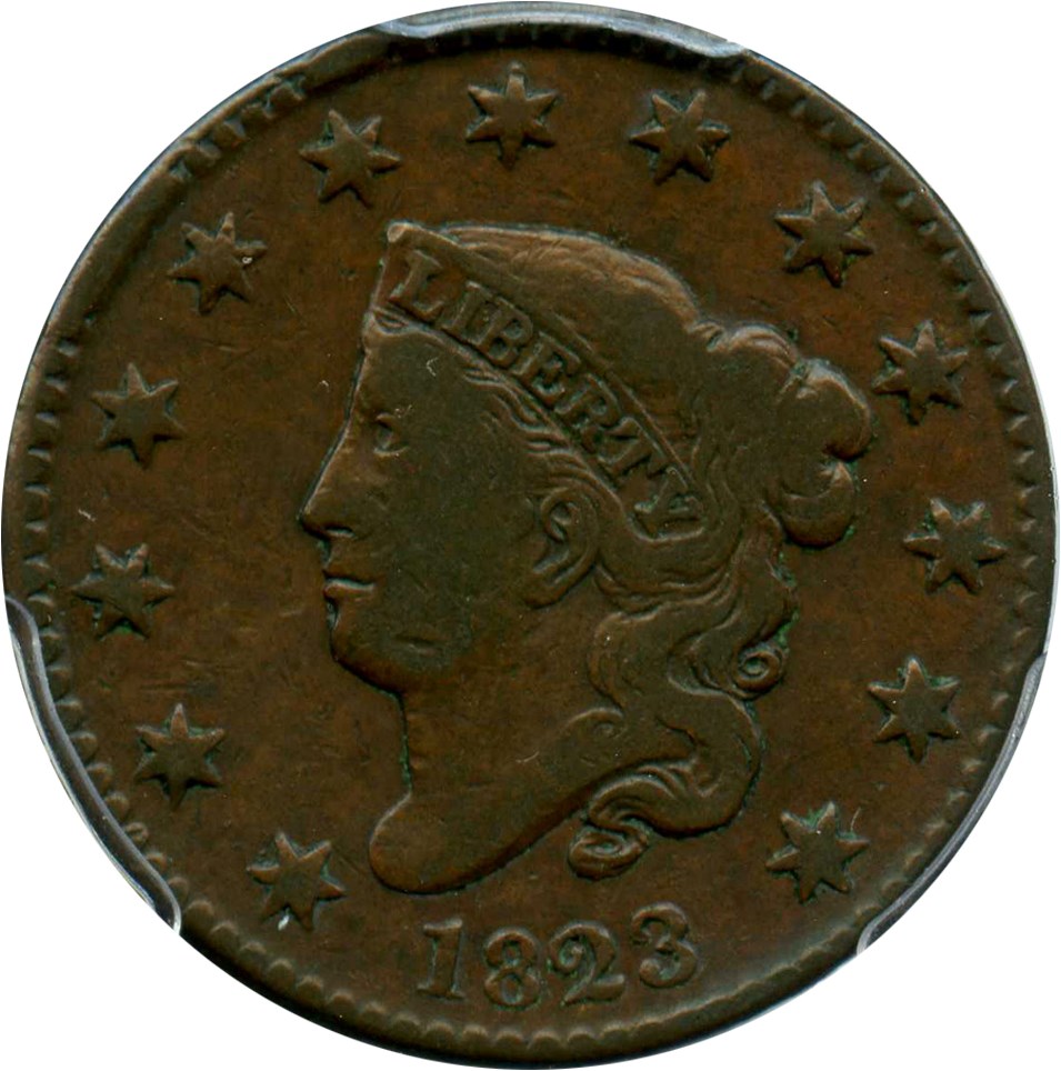 image for: 1823 1c PCGS/CAC F15