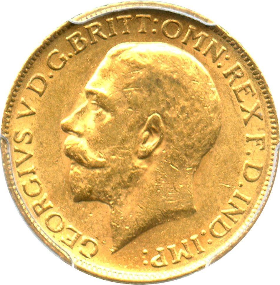 image for: Great Britain: 1913 Gold Sovereign PCGS AU58 (S-3996, KM-820) .2355oz Gold