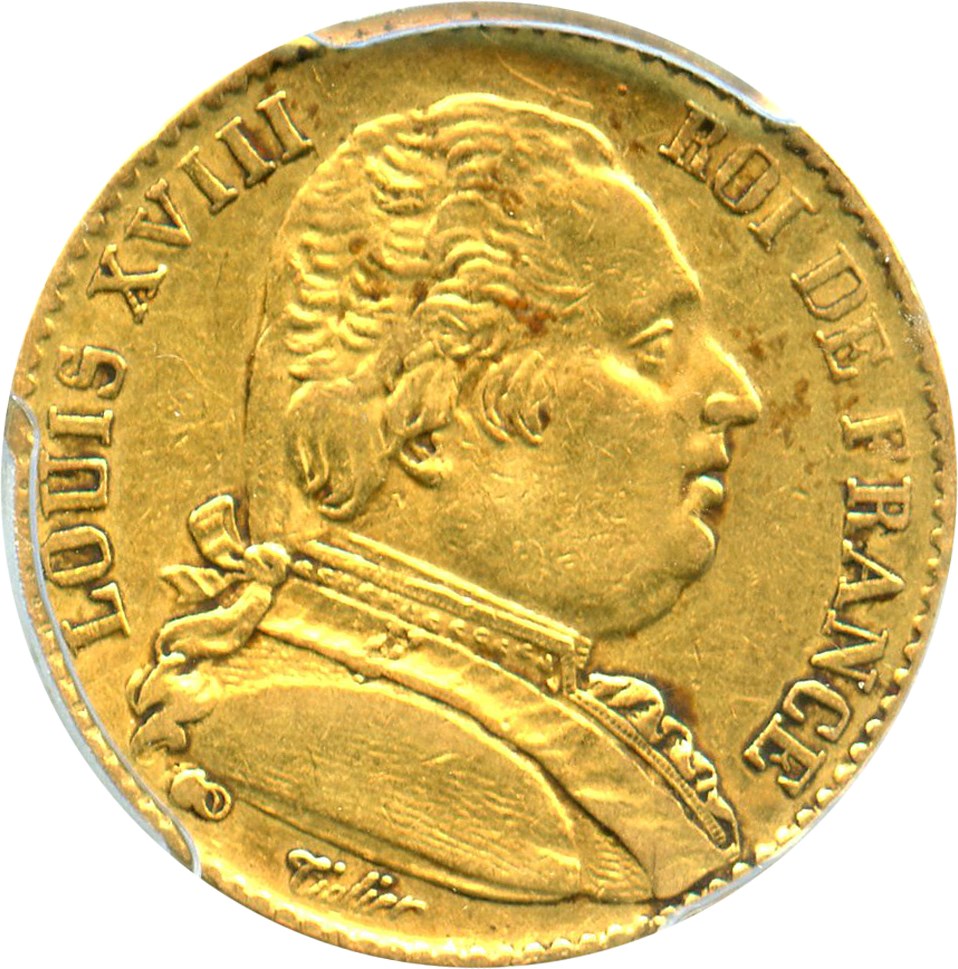 1814-A G20 Fr Louis XVIII MS