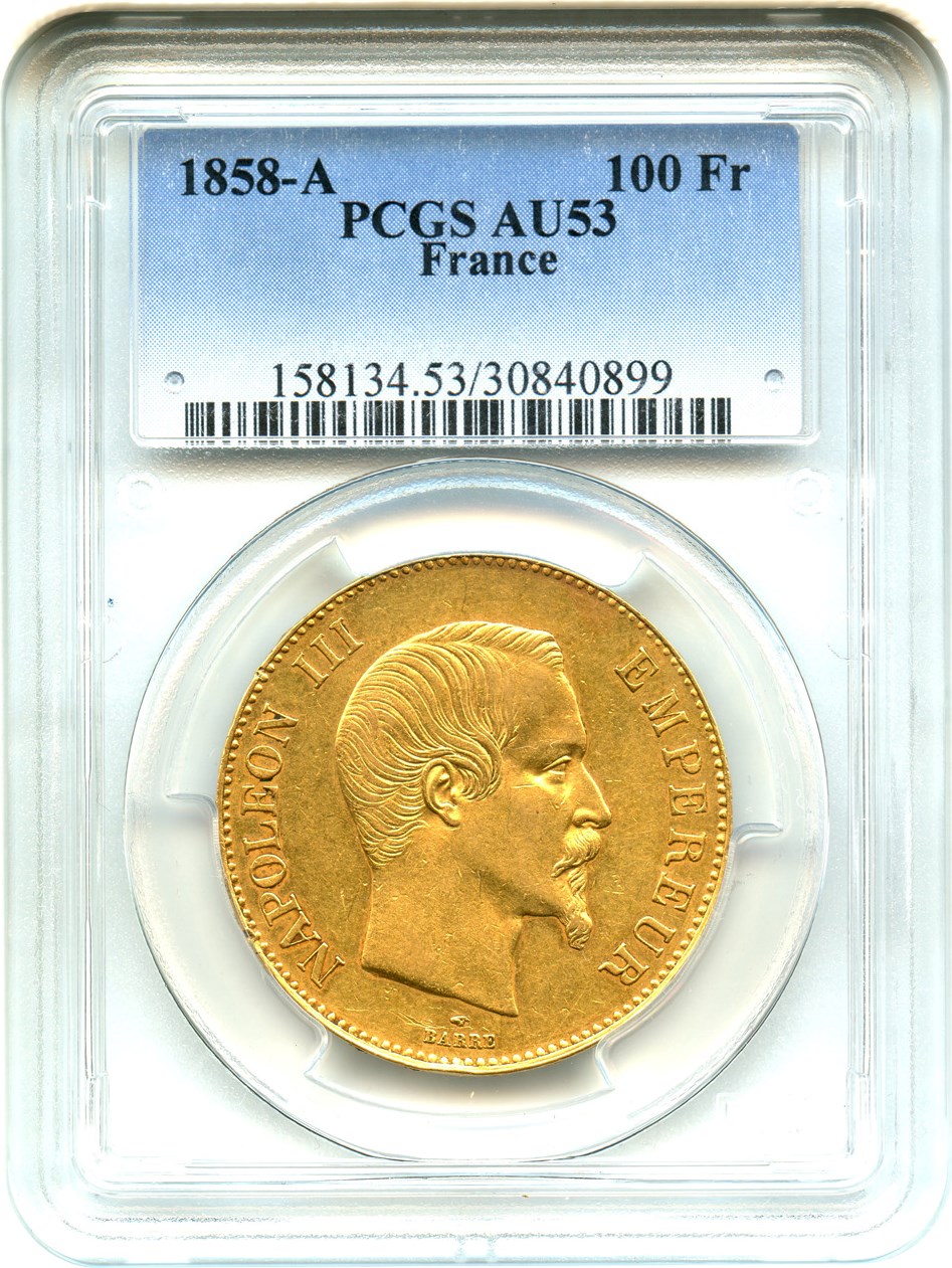 1858-A     100 Fr MS thumbnail 6