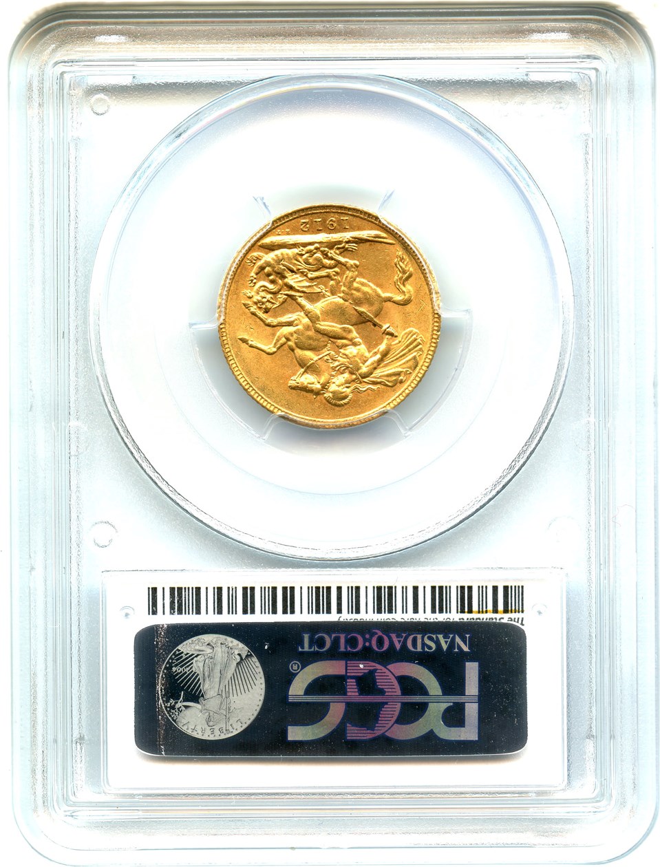 image for: Great Britain: 1912 Gold Sovereign PCGS MS61 (S-3996, KM-820) .2354oz Gold