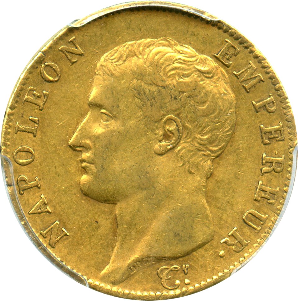 image for: France: AN13-A Gold 40 Franc PCGS AU53 (KM-664.1)
