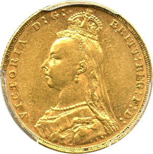 image for: Australia: 1892-M Jubilee Head Gold Sovereign PCGS AU53 (S-3867C, KM-10) .2355oz Gold
