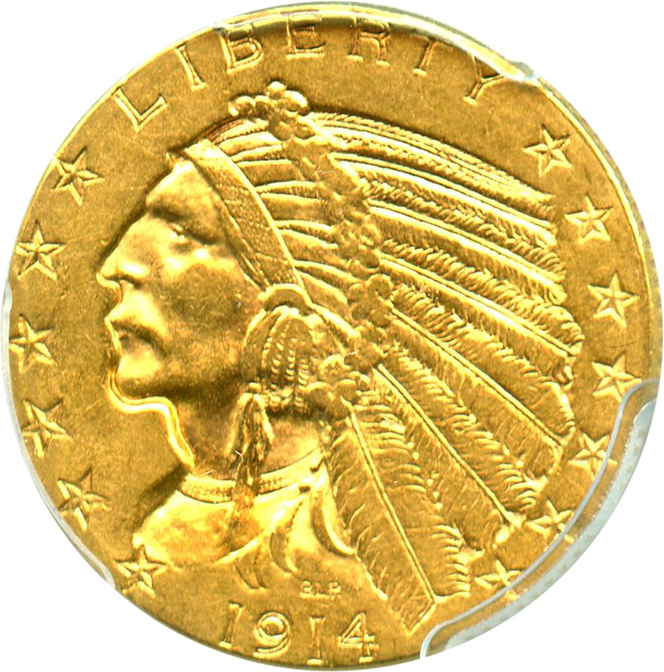 image for: 1914-S $5 PCGS/CAC AU58