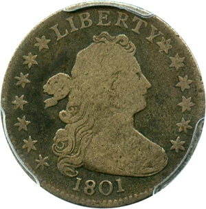 image for: 1801 10c PCGS/CAC VG-8