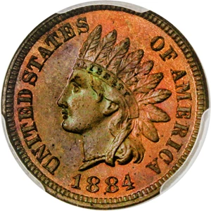 image for: 1884 1c PCGS/CAC Proof 64 RB
