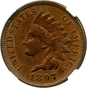 image for: 1897 1c NGC MS63 RB