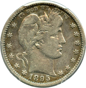 image for: 1895-S 25c PCGS VF20