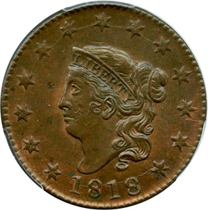 image for: 1818 1c PCGS MS63 BN