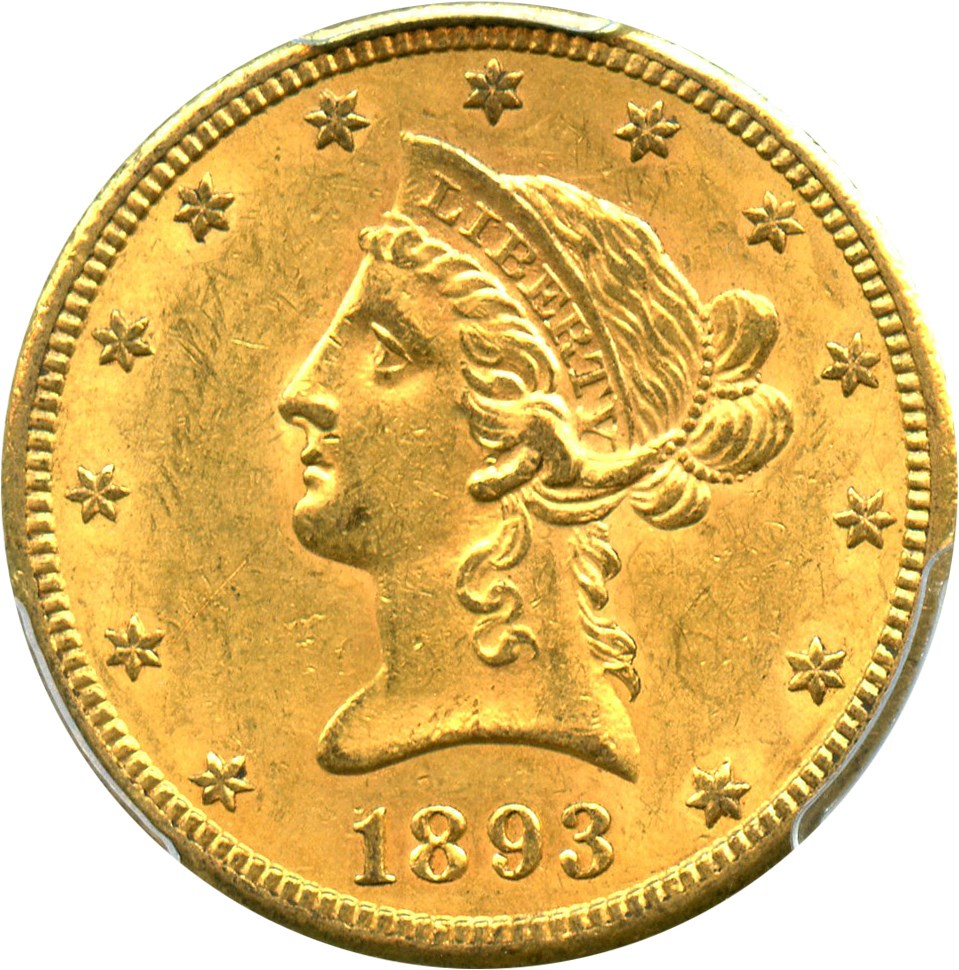 image for: 1893-S $10 PCGS MS62 - No Reserve!