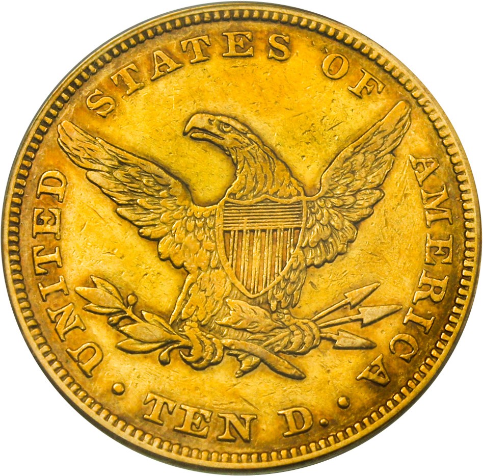 image for: 1843 $10 PCGS VF30 (OGH)