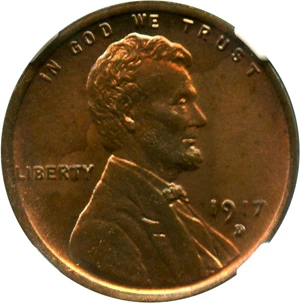 image for: 1917-D 1c NGC/CAC MS64 RB