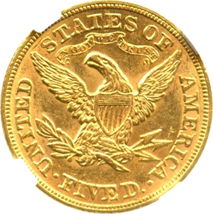 image for: 1878 $5 NGC AU58