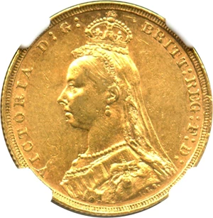 image for: Australia: 1891-S Sov NGC AU55 (Jubilee Head, KM-10) 0.2354 oz Gold- Vault Value!