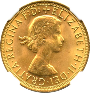 image for: Great Britain: 1967 Sovereign NGC MS64 (KM#908) 0.2354 oz Gold