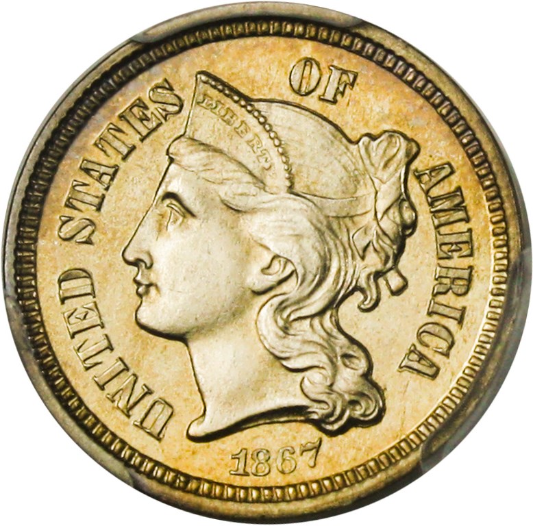 image for: 1867 3cN PCGS Proof 66 CAM
