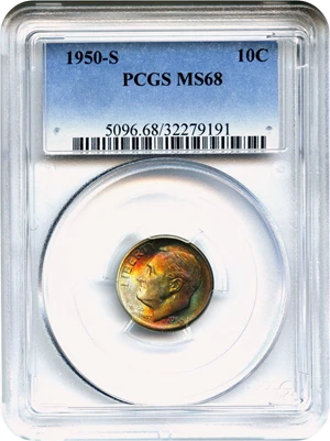 image for: 1950-S 10c PCGS MS68 - Vault Value!