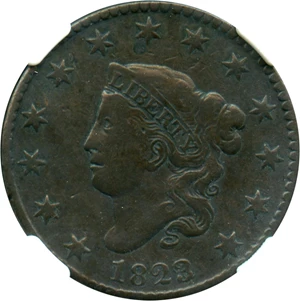 image for: 1823/2 1c NGC F12 BN (N-1)