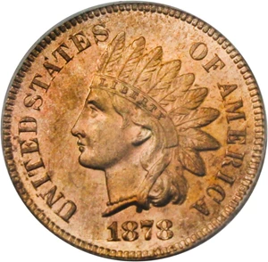 image for: 1878 1c PCGS/CAC MS65 RB