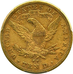image for: 1893-CC $10 PCGS XF45