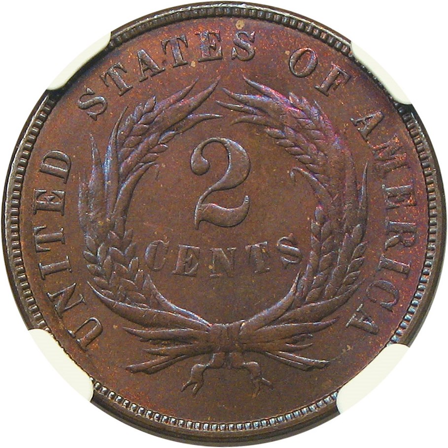 image for: 1872 2c NGC MS65 RB (DDO, FS-101) - No Reserve!
