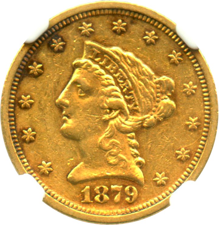 image for: 1879-S $2 1/2 NGC AU55