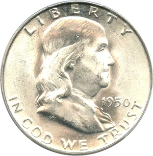 image for: 1950-D 50c PCGS MS65