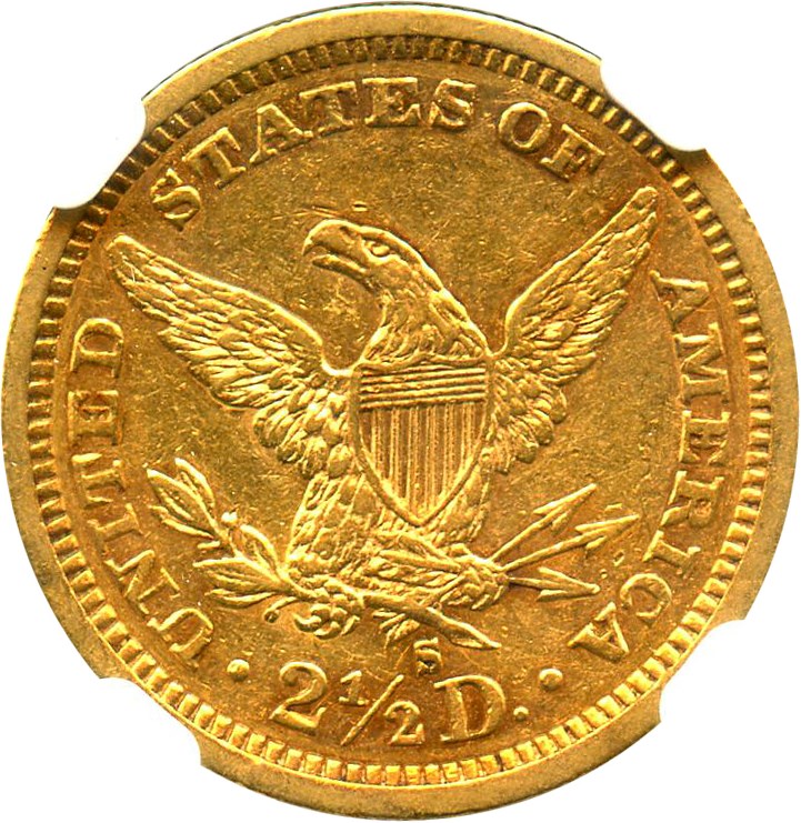 image for: 1879-S $2 1/2 NGC AU55