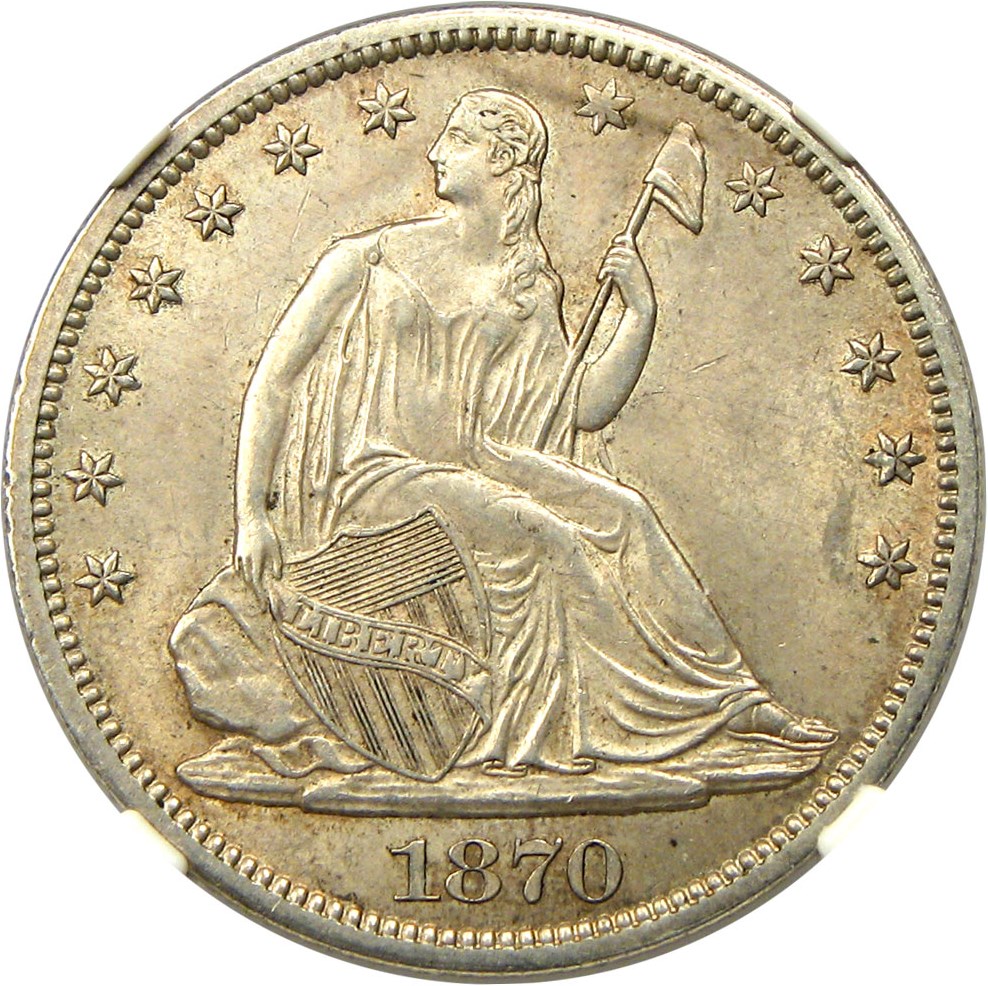 image for: 1870-S 50c NGC/CAC MS64