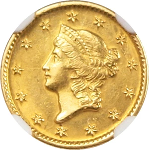 image for: 1849-O G$1 NGC MS61