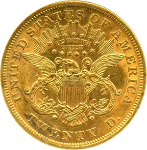 image for: 1872 $20 NGC/CAC AU58