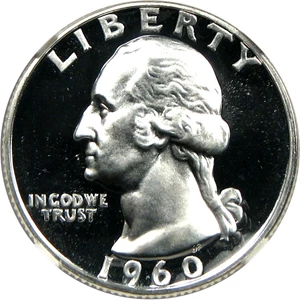 image for: 1960 25c NGC Proof 69 CAM
