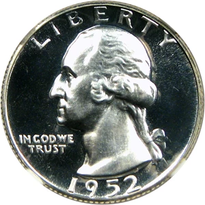 image for: 1952 25c NGC Proof 67 CAM