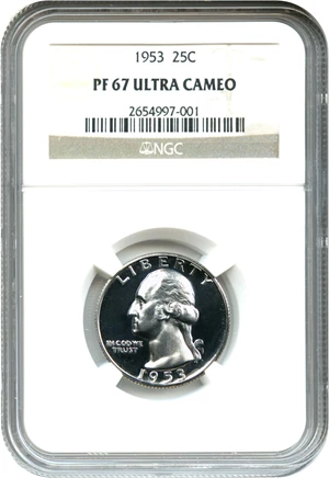 image for: 1953 25c NGC Proof 67 UCAM