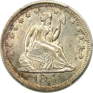 image for: 1851-O 25c PCGS/CAC MS64