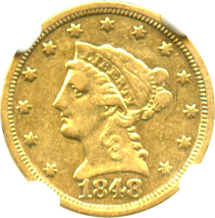 image for: 1848-C $2 1/2 NGC XF40