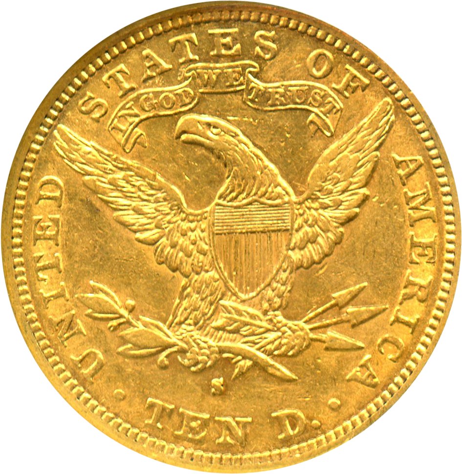 image for: 1894-S $10 NGC AU50
