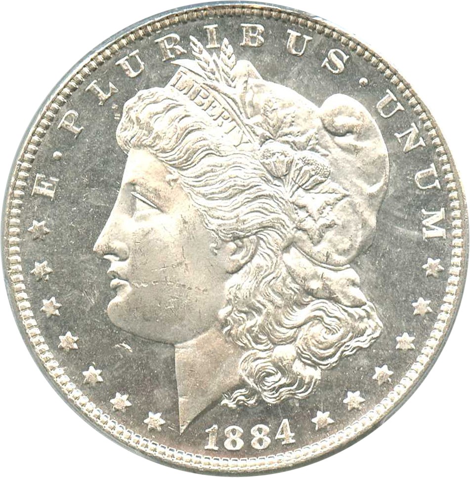 image for: 1884 $1 PCGS MS64 DMPL