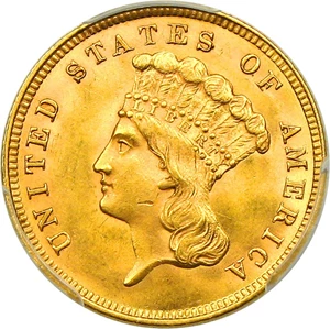 image for: 1860 $3 PCGS MS63