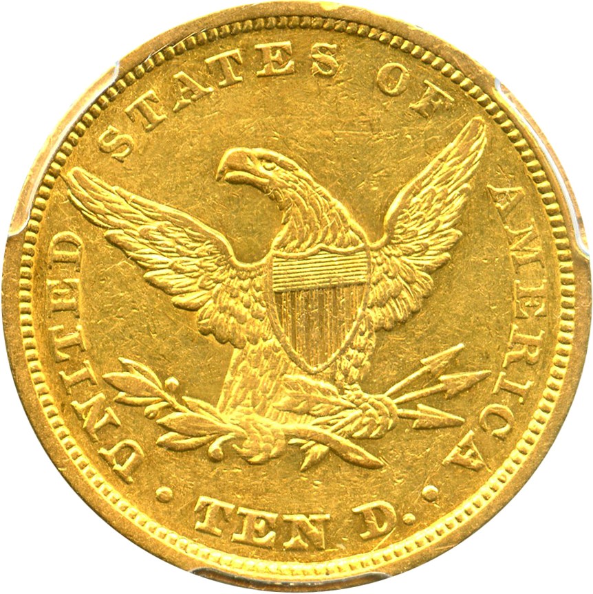 image for: 1841 $10 PCGS AU50