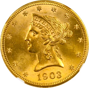 image for: 1903-S $10 NGC MS64